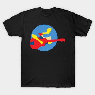 Modern Abstract Style Guitar Player T-Shirt